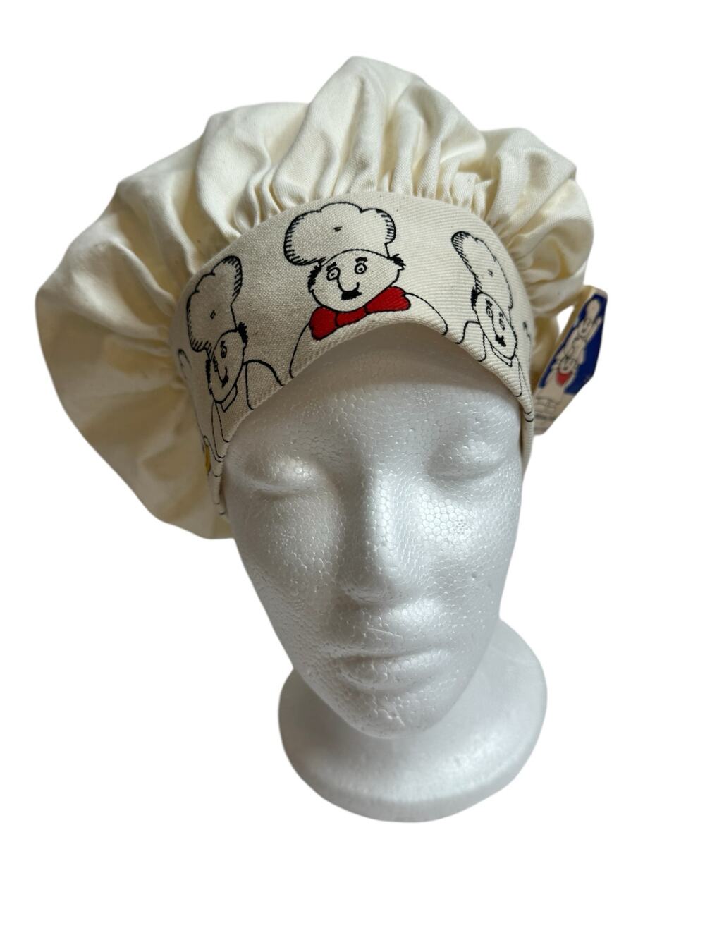 BARNEY SALTZBERG CHEF Hat Vintage *NEW* Ivory Toque Cartoon Adult One Size